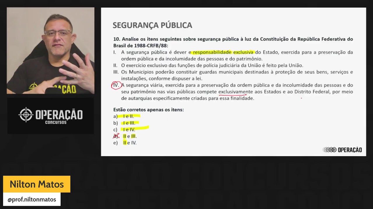 Direito Constitucional para PC-SC - Aula de Exercícios | Operação Concursos