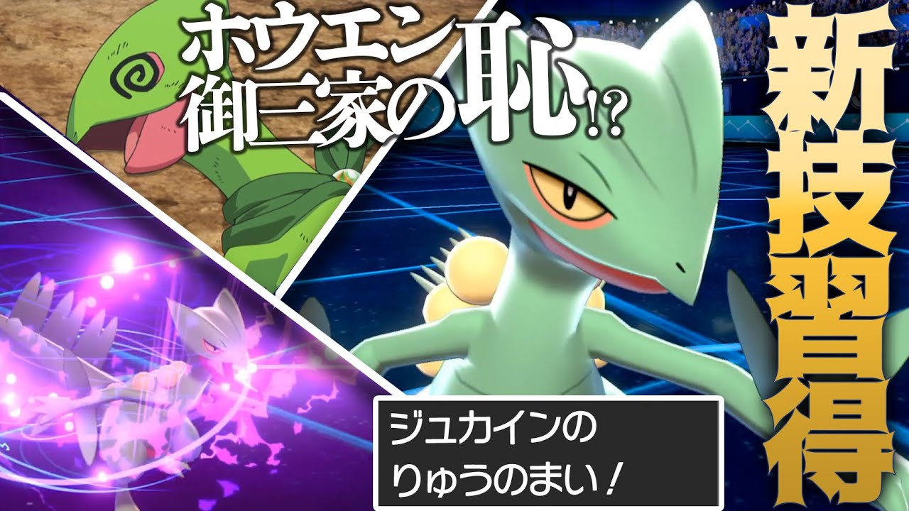 ジュカインが新技習得でありえんレベルで強化されま…【ポケモン剣盾】