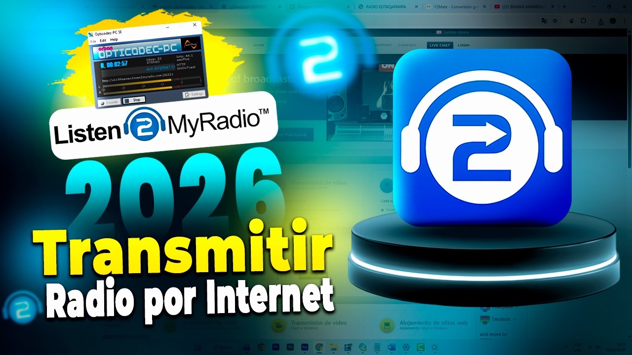 Crea Tu Propia Radio Online 2026 ✅  Listen2MyRadio Tutorial Completo + Reproductor para Web.