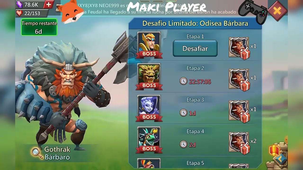 Etapa1 🏅Odisea Bárbara 🏅 Lords Mobile #lordsmobile