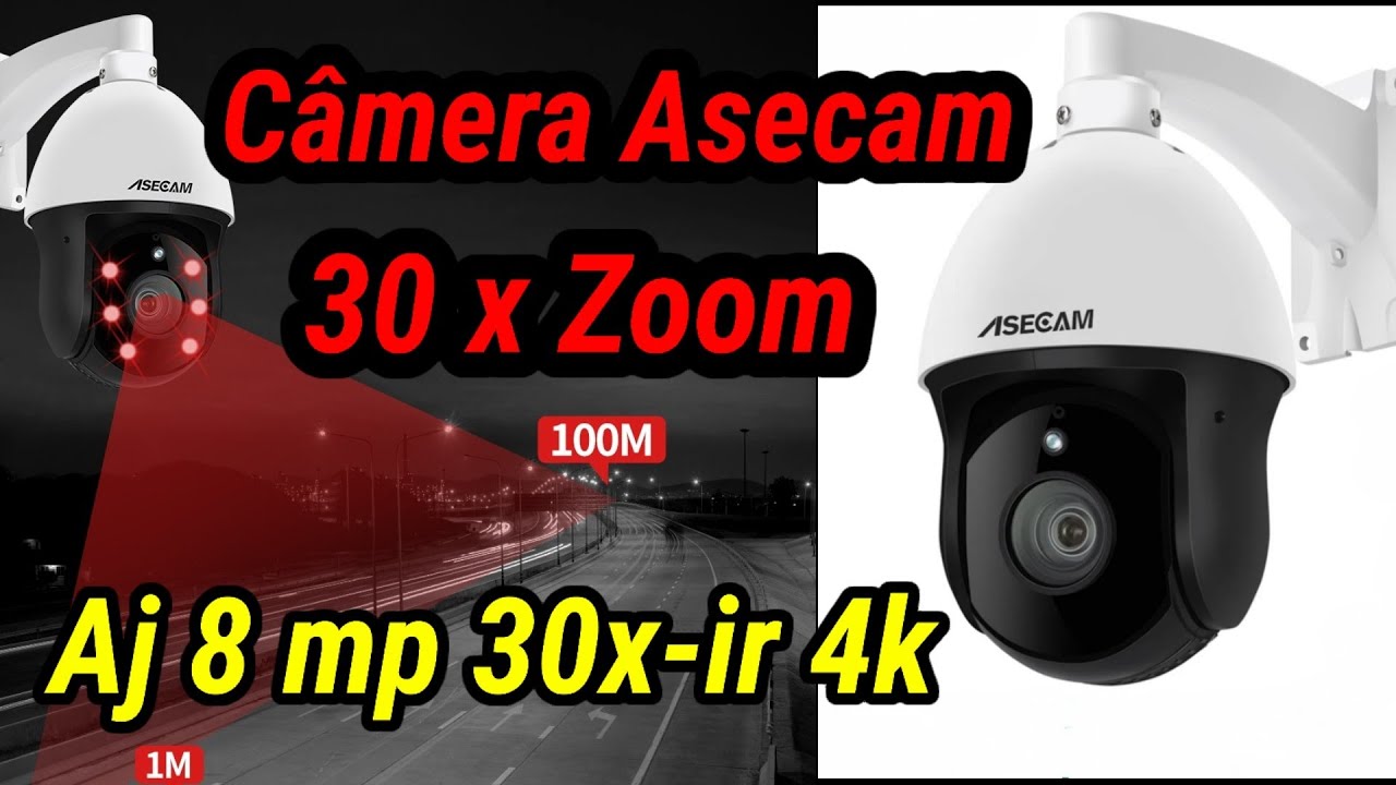 Câmera Asecam 30x zoom modelo Aj 8 mp 30x-ir 4k