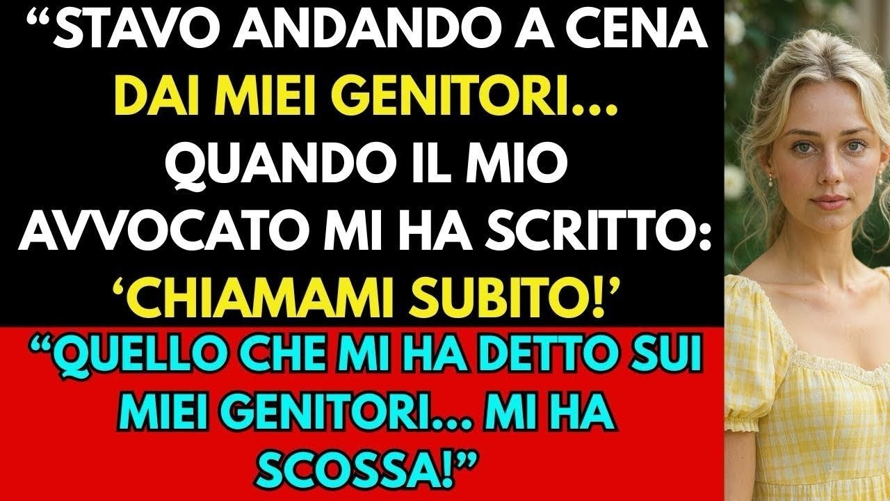 “Chiamami Subito!” – L’Avvocato Mi Ha Rivelato La Verità Terribile sui Miei Genitori