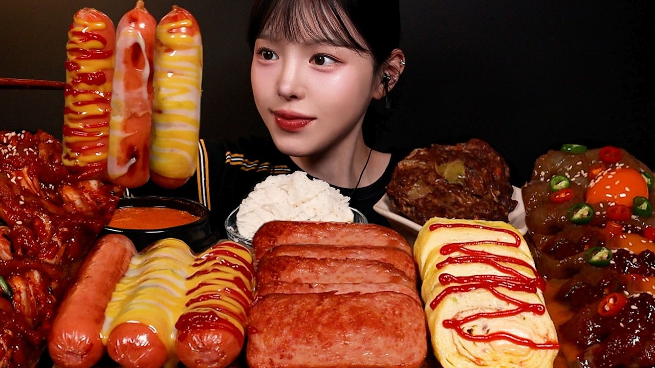 밥도둑 끝판왕 찾기!🍚양념새우장 스팸 소세지 떡갈비 치즈계란말이 실비김치까지 집밥 한식 꿀조합 home-cooked meal mukbang asmr