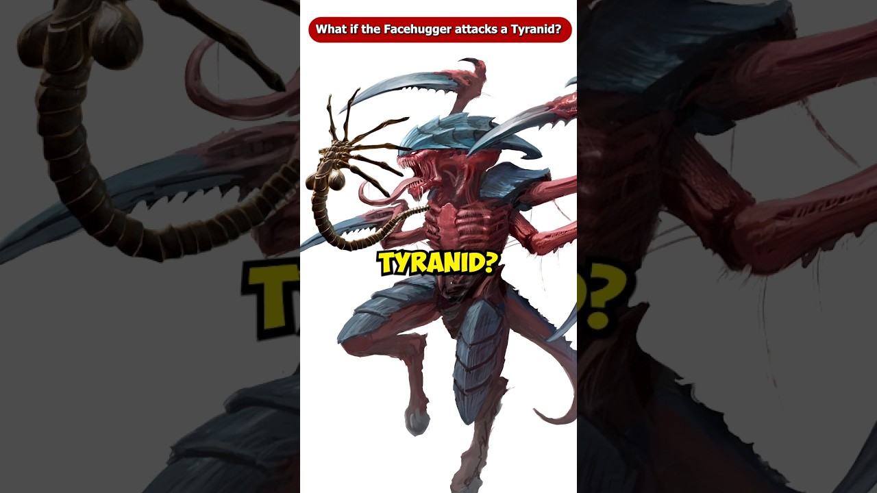 What if the Facehugger Attacks a Tyranid from Warhammer 40K? #Shorts #Viral