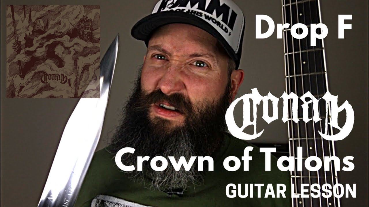 Conan Guitar Lesson w/ TAB - Crown of Talons - Drop F Tuning
