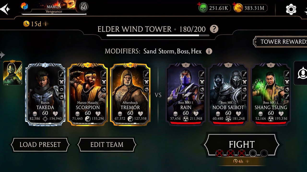 Fatal Elder Wind Tower 160-200 Boss Battles + Insane Rewards | MK Mobile
