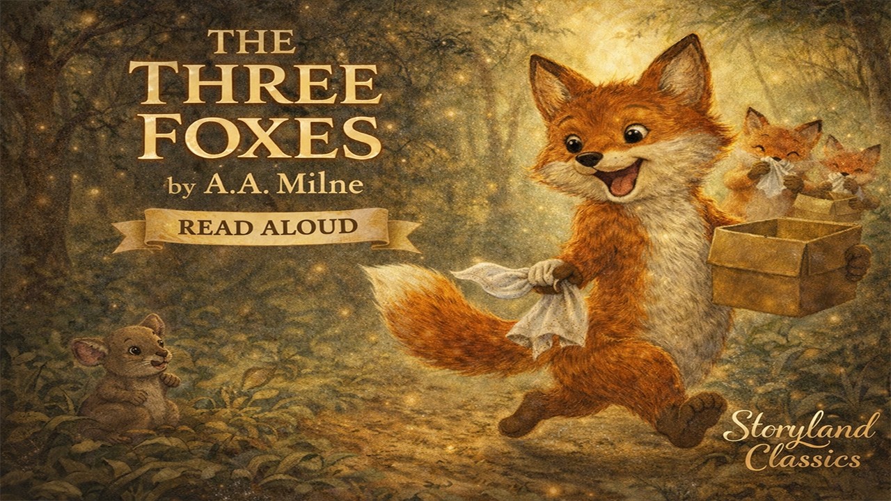 The Three Foxes 🦊 | Gentle Animated Bedtime Poem for Children | Calm Vintage Storybook Style