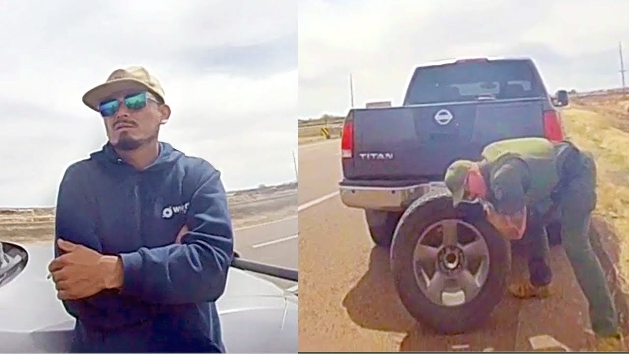 52 lbs of Meth Found in His Spare Tire. BODYCAM
