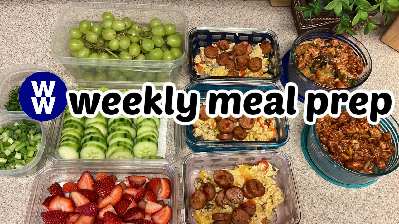 WEEKLY MEAL PREP | Breakfast bowls, BBQ Chicken wraps | WW Points + Calories | Journey to Healthy