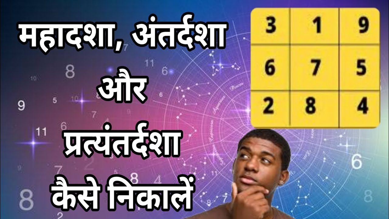How to calculate Mahadasha,Antardasha and Pratyantardasha from Date of Birth in Vedic Numerology?