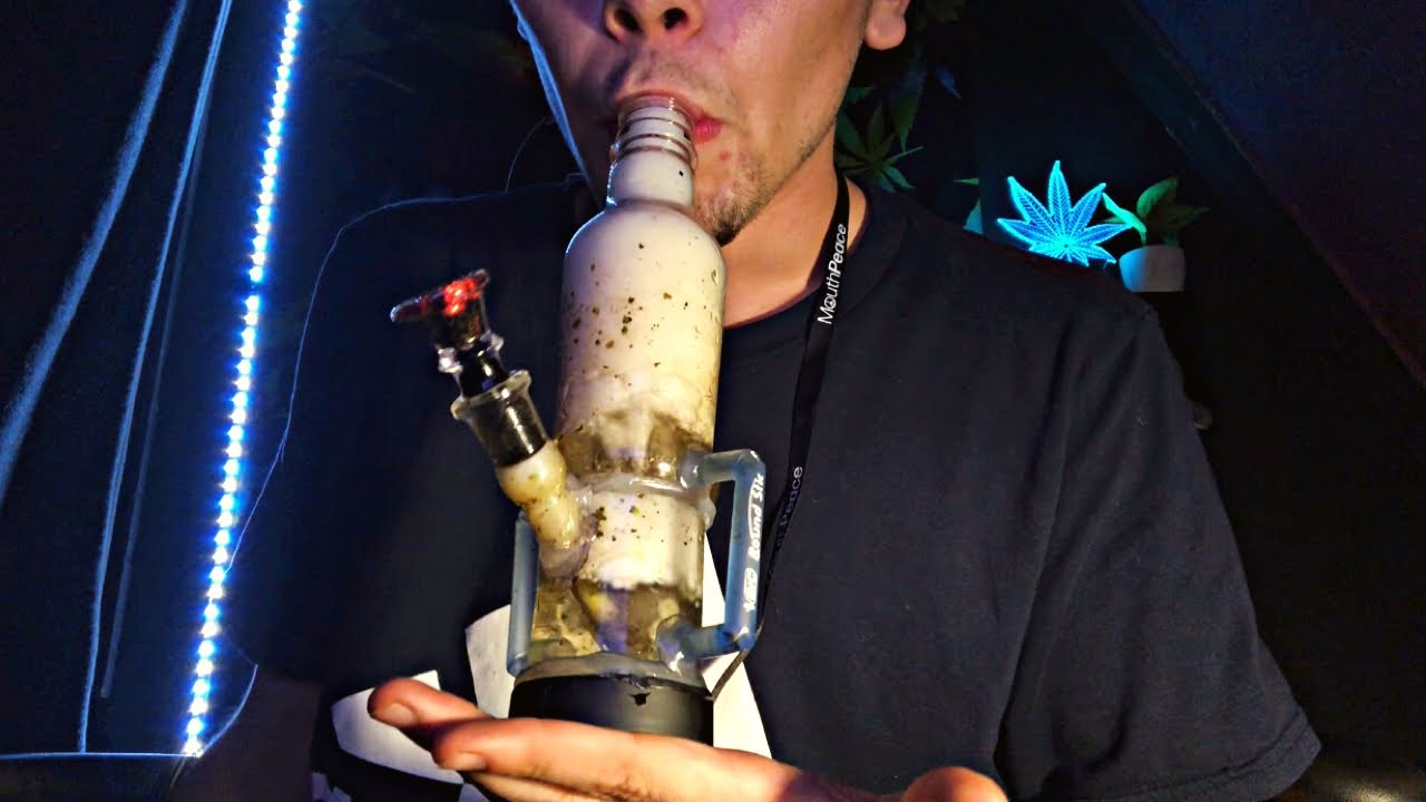 Homemade double percolator bong rips