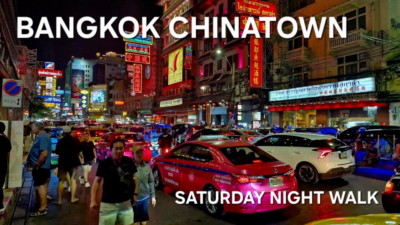 Bangkok Chinatown Night Walk in 4K: Yaowarat Road, Neon & Street Food