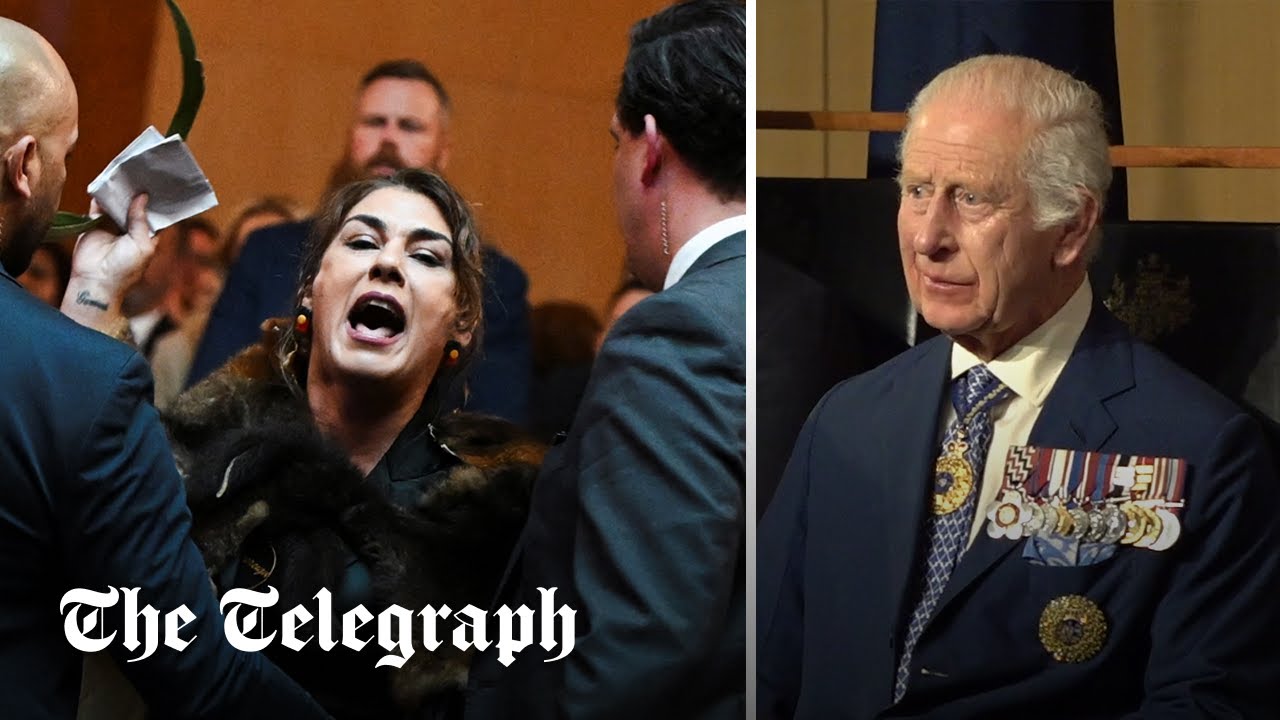King Charles heckled by Australian senator shouting ‘genocide’