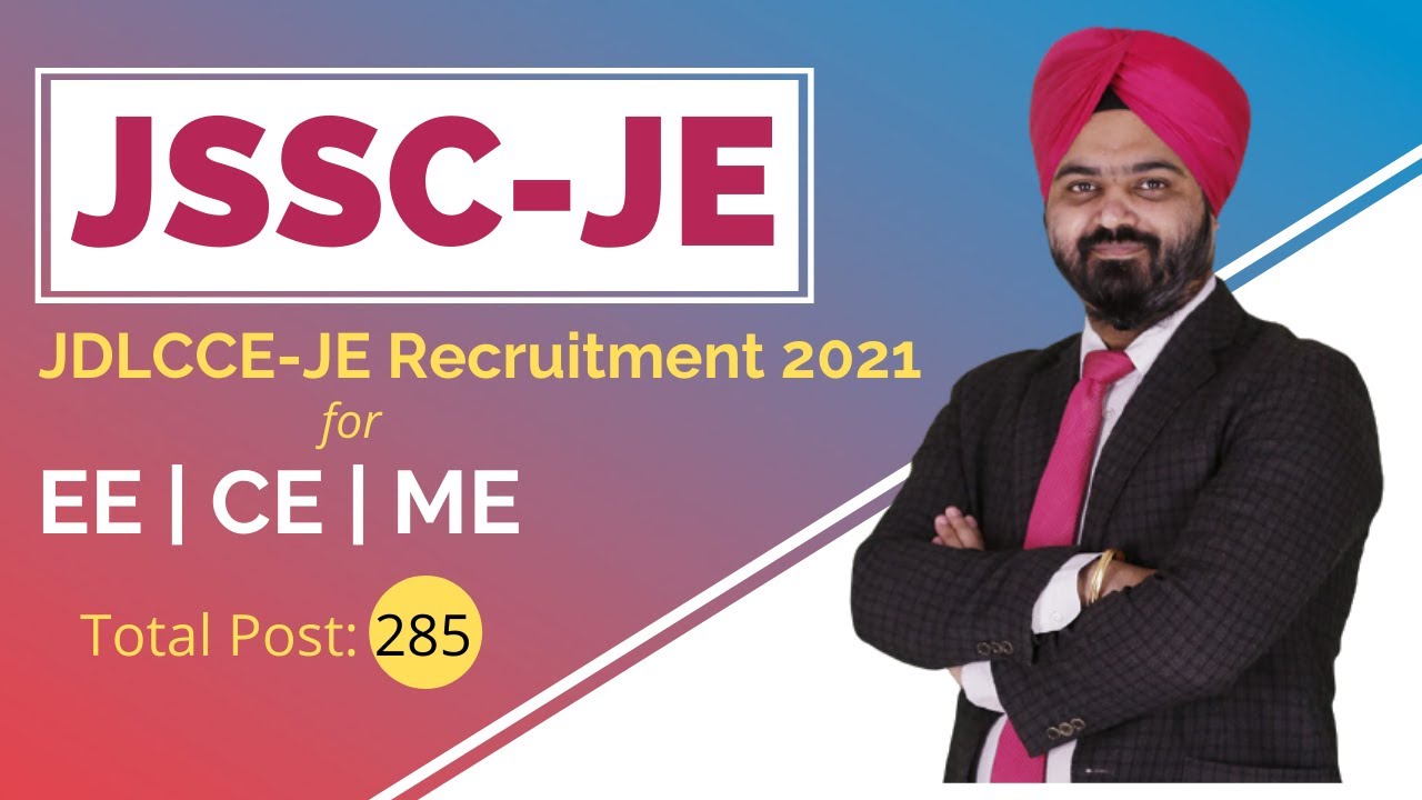 JSCC JE Recruitment || JDLCCE JE Recruitment 2021 || Jharkhand JE Recruitment 2021 || JSSC JE