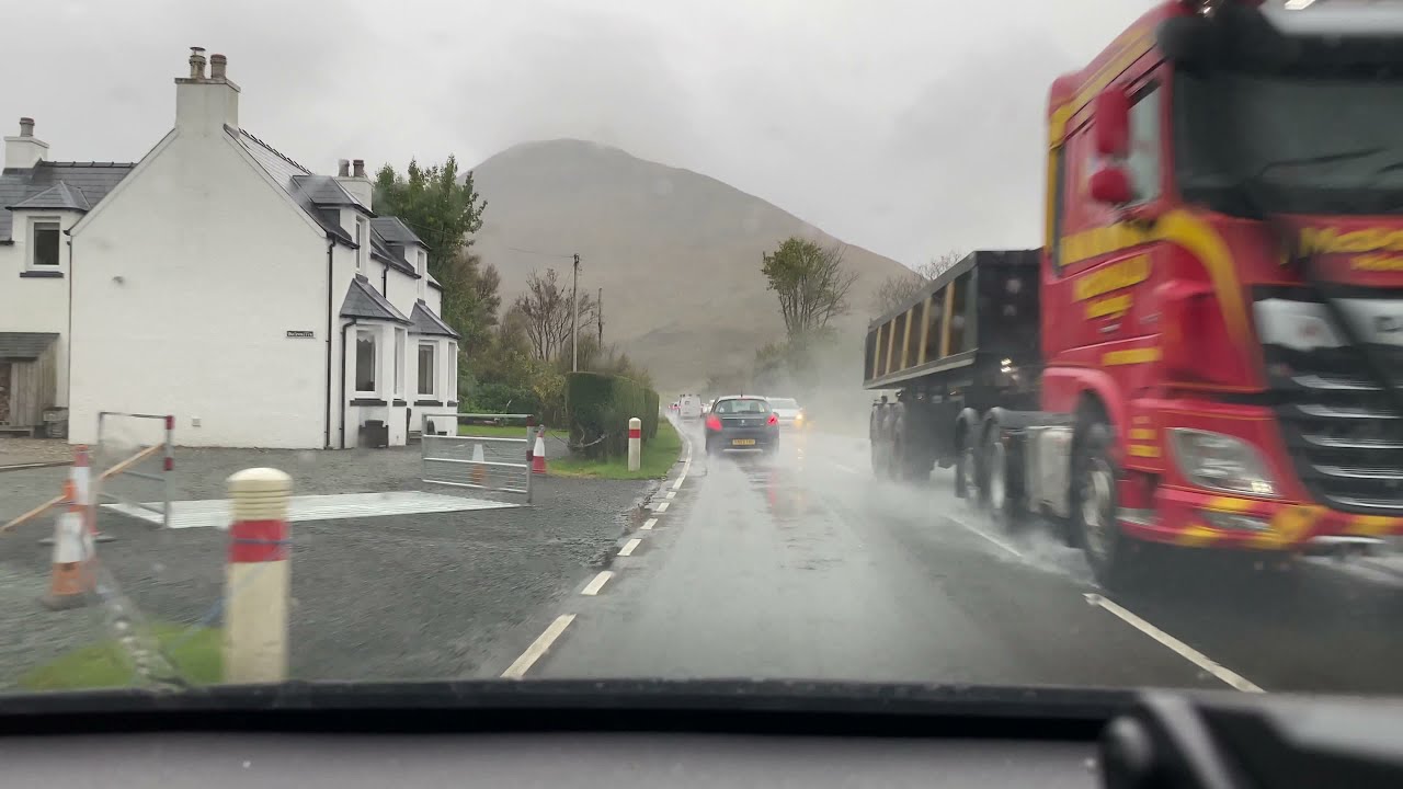 Driving in the Inner Hebrides - Broadford to Portree, Isle of Skye - October 2021