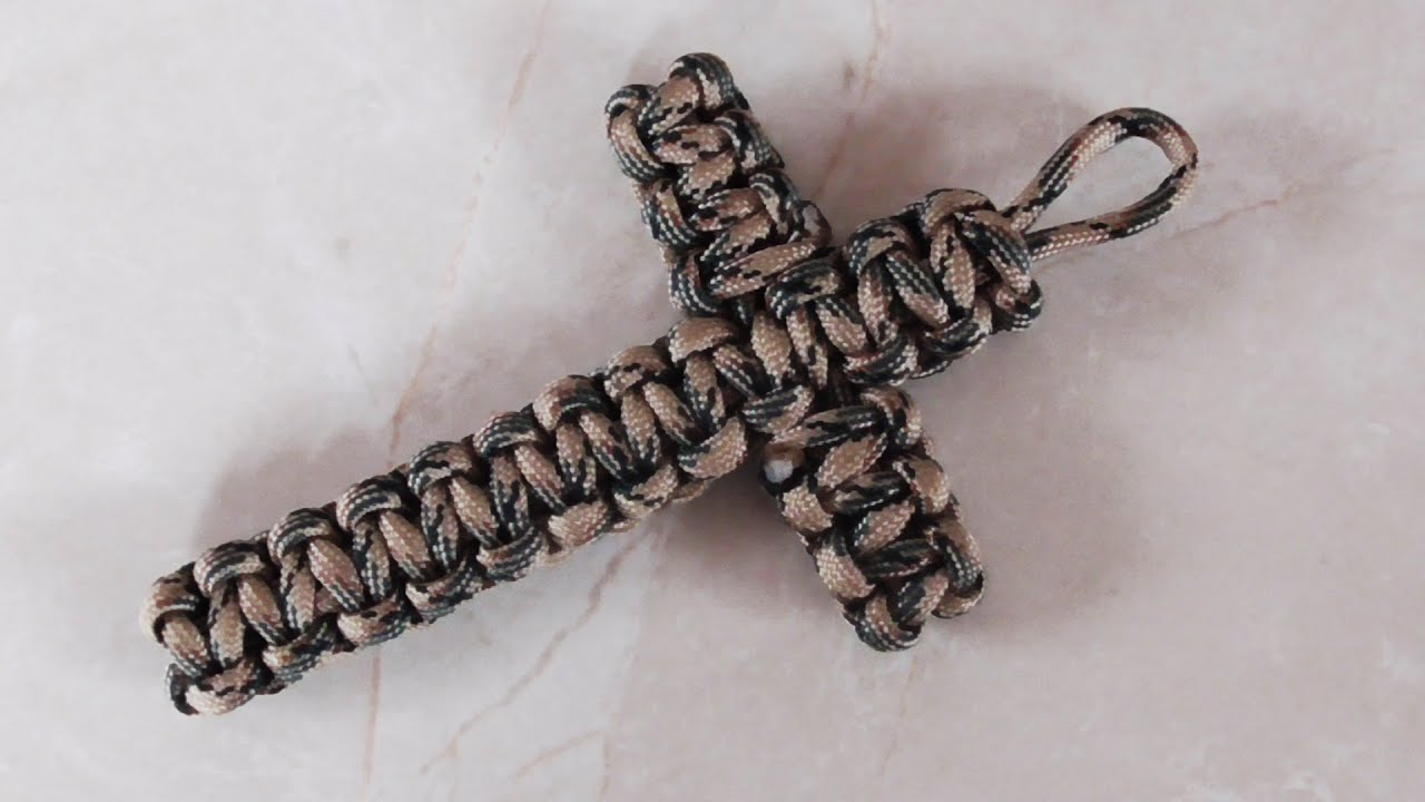 How To Tie A Cobra Weave Paracord Cross Step By Step