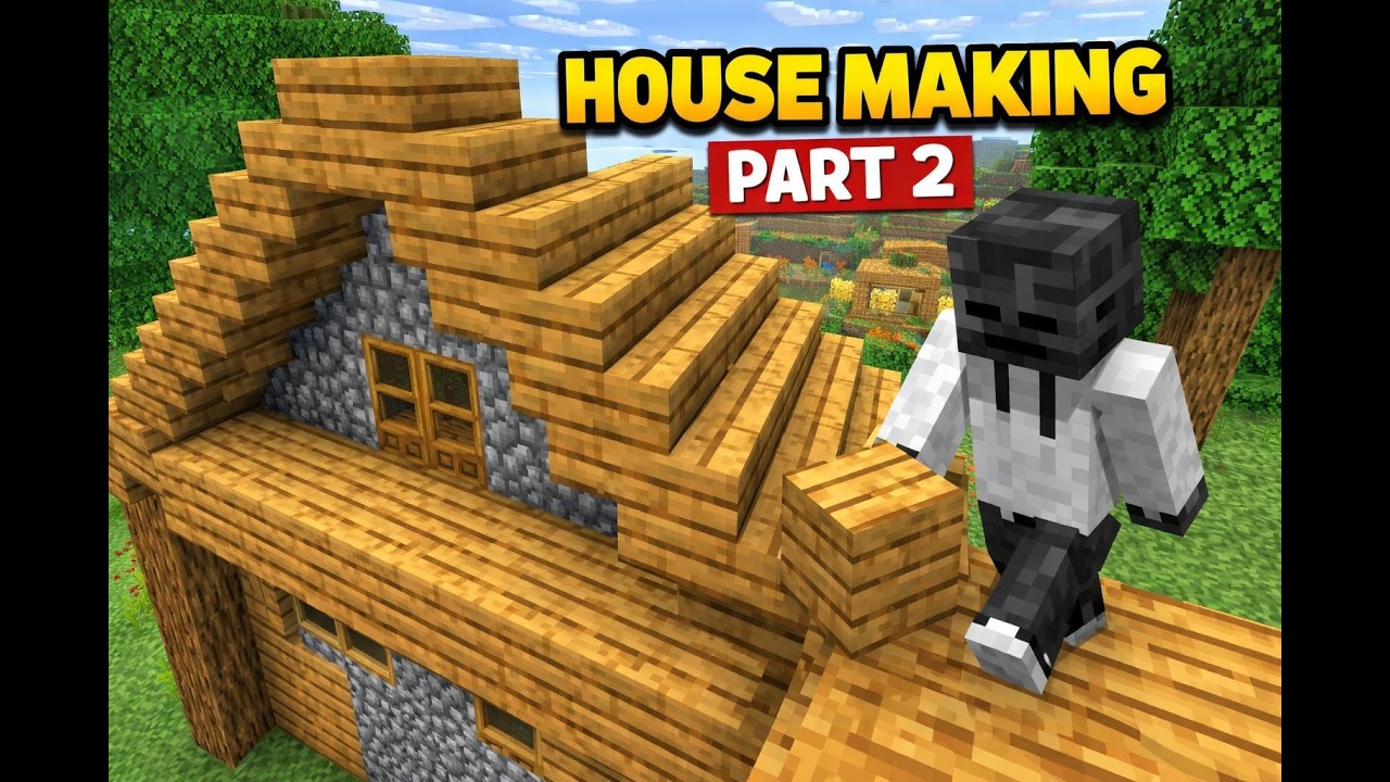 guys making my house roof in mincraft survival series epi 7