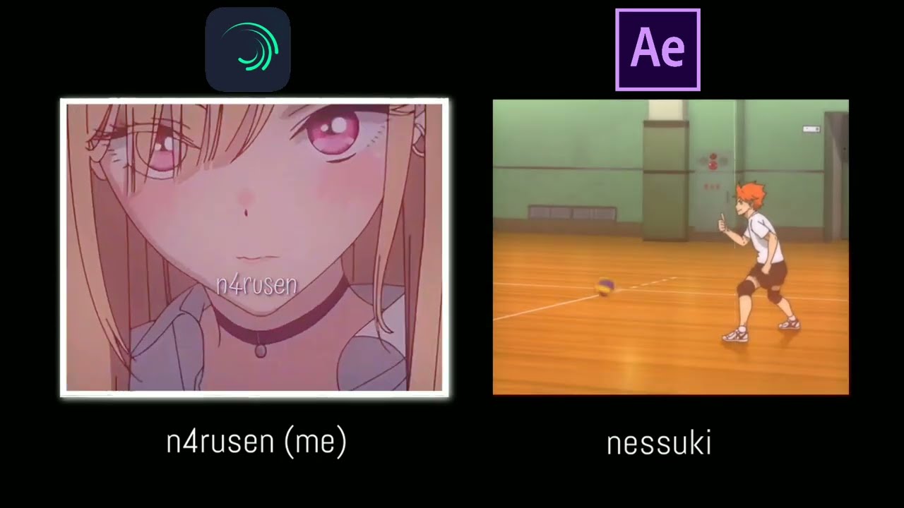 Alight Motion vs After Effects // marin kitagawa vs hinata edit // fantasy