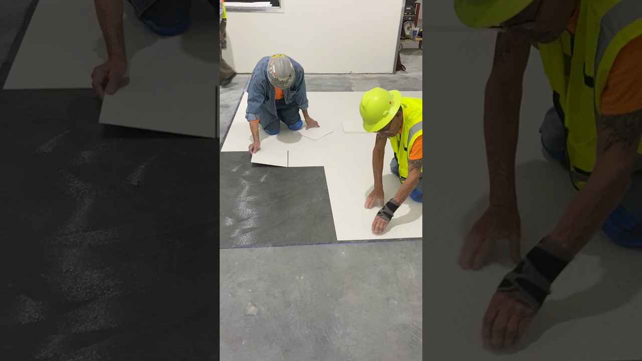 Test Installation of AmeriWorx Conductive Vinyl Tiles