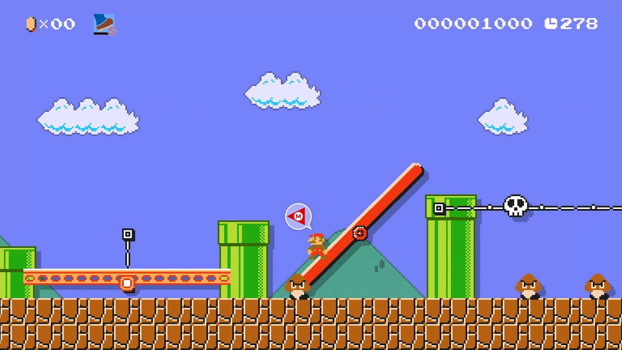 1-1 but you can't jump by Marisaa 🍄Super Mario Maker 2 Switch 2 No Commentary #dsw