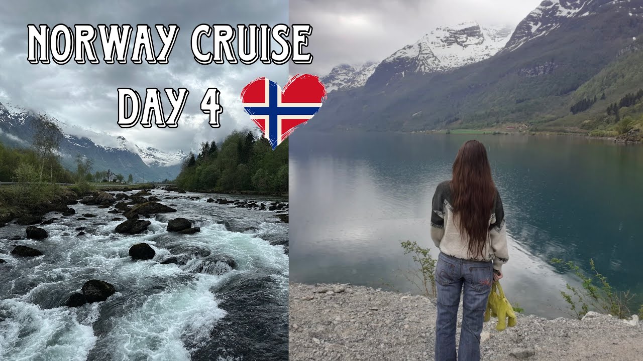 Norwegian Fjords Cruise Vlog day 4 exploring Olden, open top bus ride & Glacier Sighting
