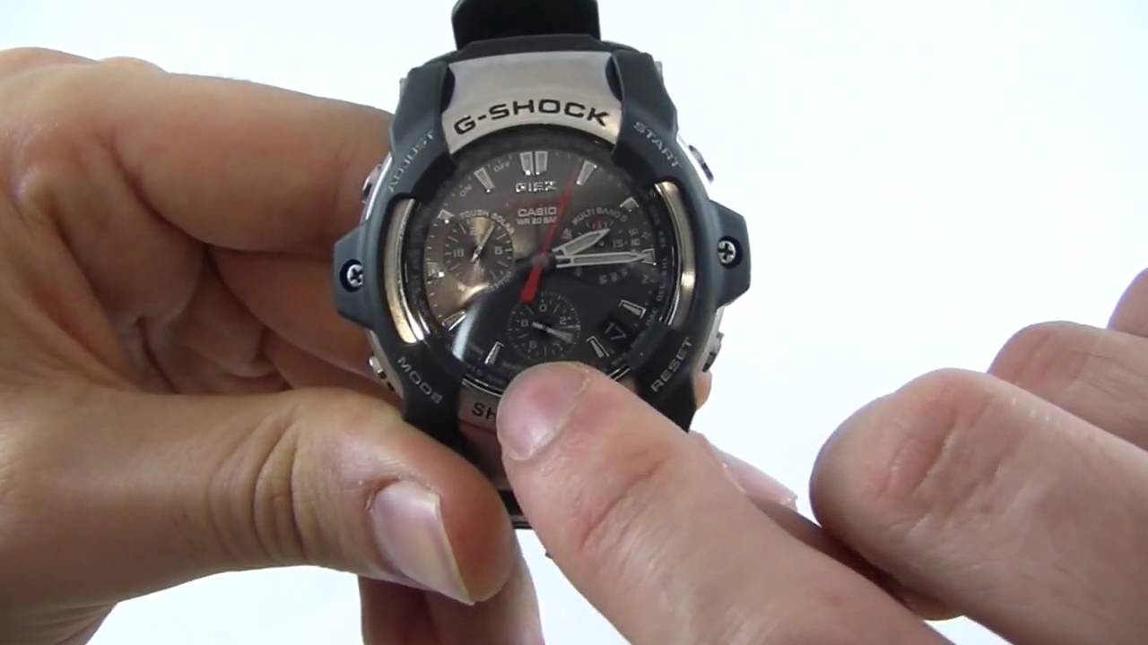 Men's Casio G-Shock Giez Wave Ceptor Chronograph Watch GS-1100-1AER - Watch Shop UK
