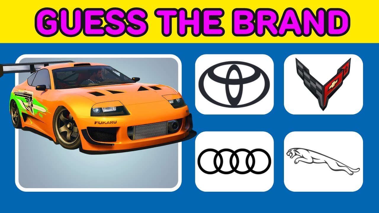 GUESS THE CAR BRAND FROM GTA V ☢️ 🚗 | Toyota | Chevrolet Corvette | Audi | Jaguar