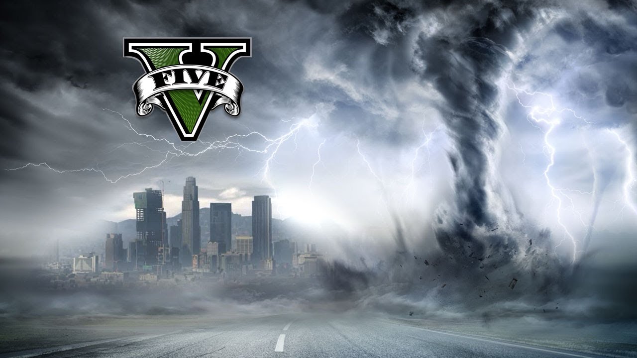 MASSIVE TORNADOS SPAWN IN THE CITY! GTA 5 End of Los Santos Mod
