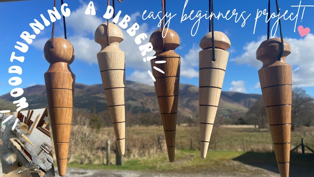 Woodturning a garden dibber, beginner project that sells!