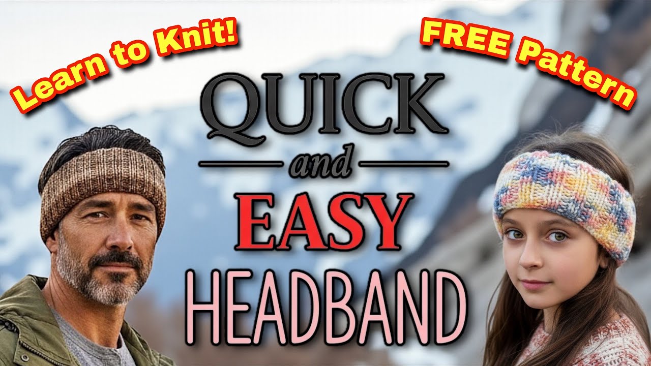 Как связать повязку на голову для начинающих – Бесплатная схема вязания – Простое пошаговое руков...