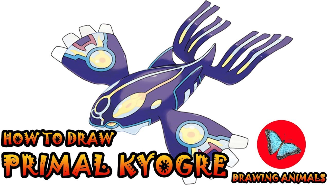 How To Draw Primal Kyogre Pokemon | Drawing Animals