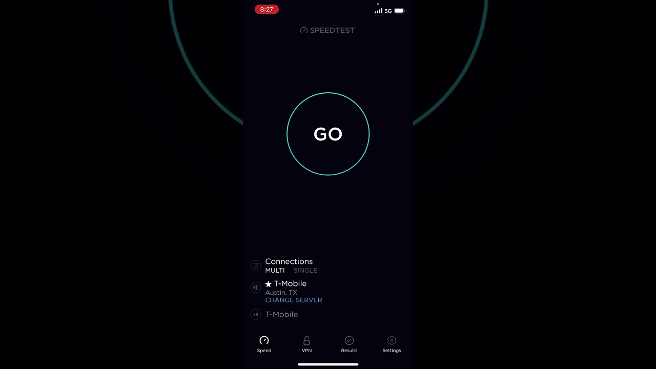 T-mobile n41 Speedtest Austin TX iPhone 12