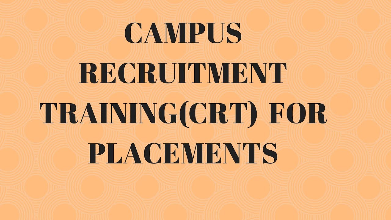 best campus recruitment training(crt) -part 1