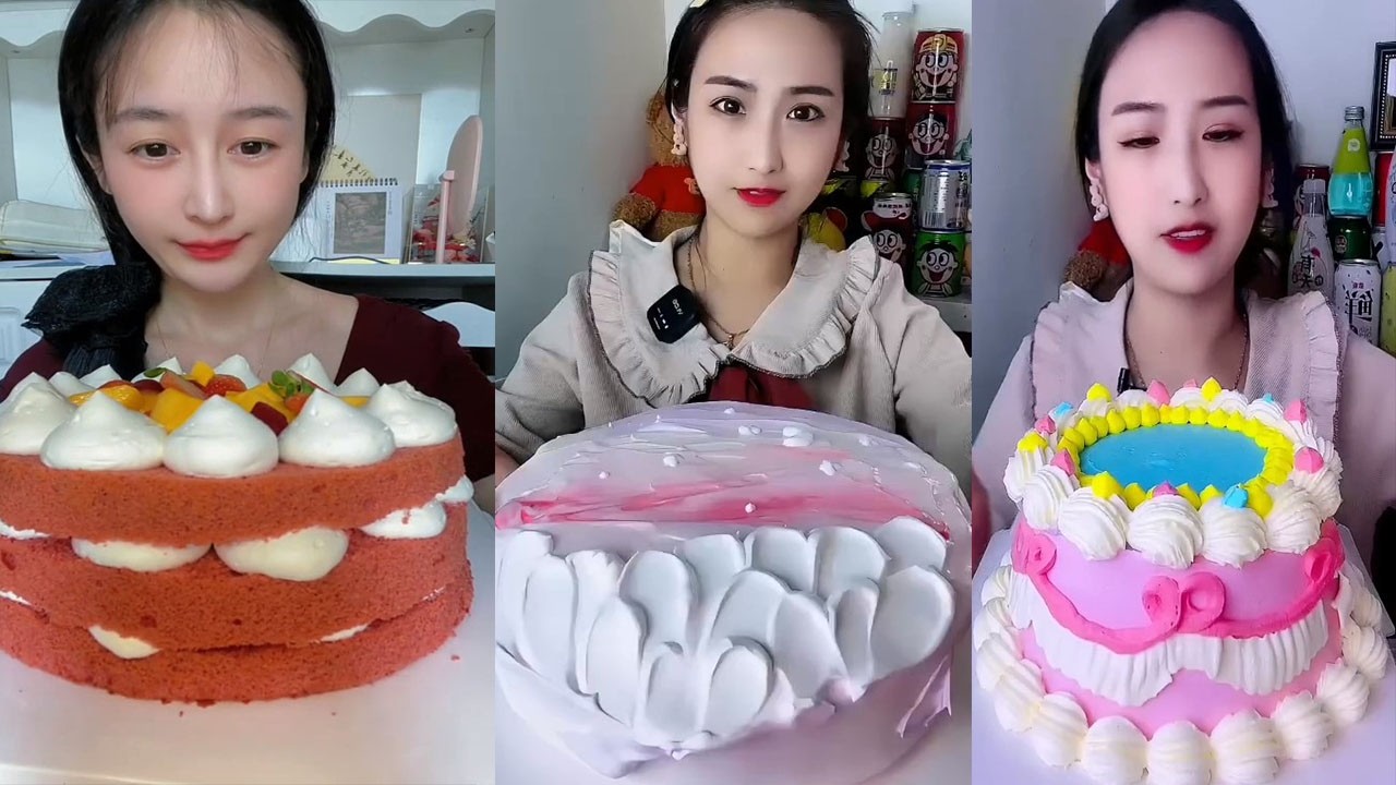 ASMR MOUSE CAKE || LAVA CAKE, MOCHI, CREPE ROLL CAKE
