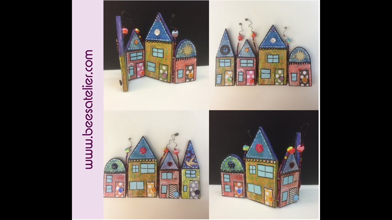 3 D Mixed Media Houses