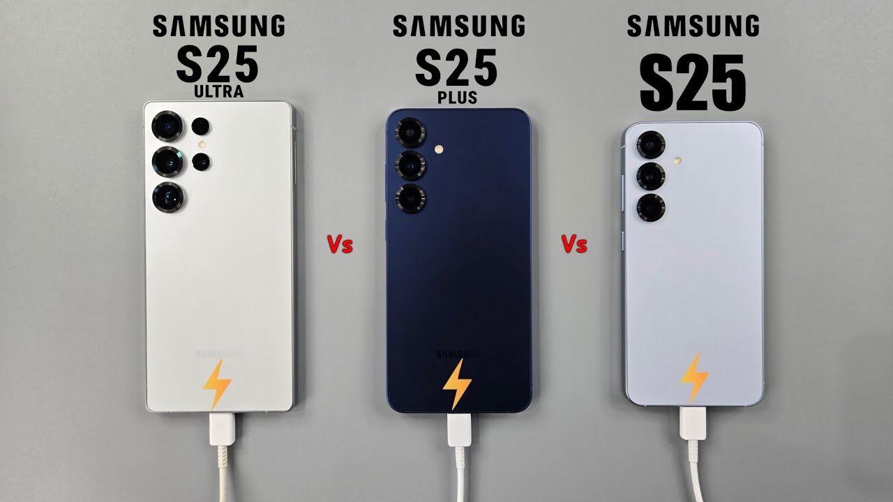 Samsung S25 Ultra vs S25 Plus vs Galaxy S25 Battery Charging Test ⚡