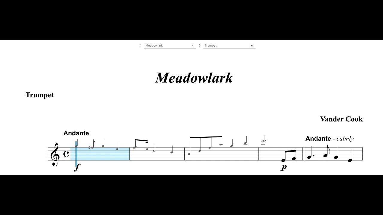 Meadowlark - Trumpet Solo Accompaniment