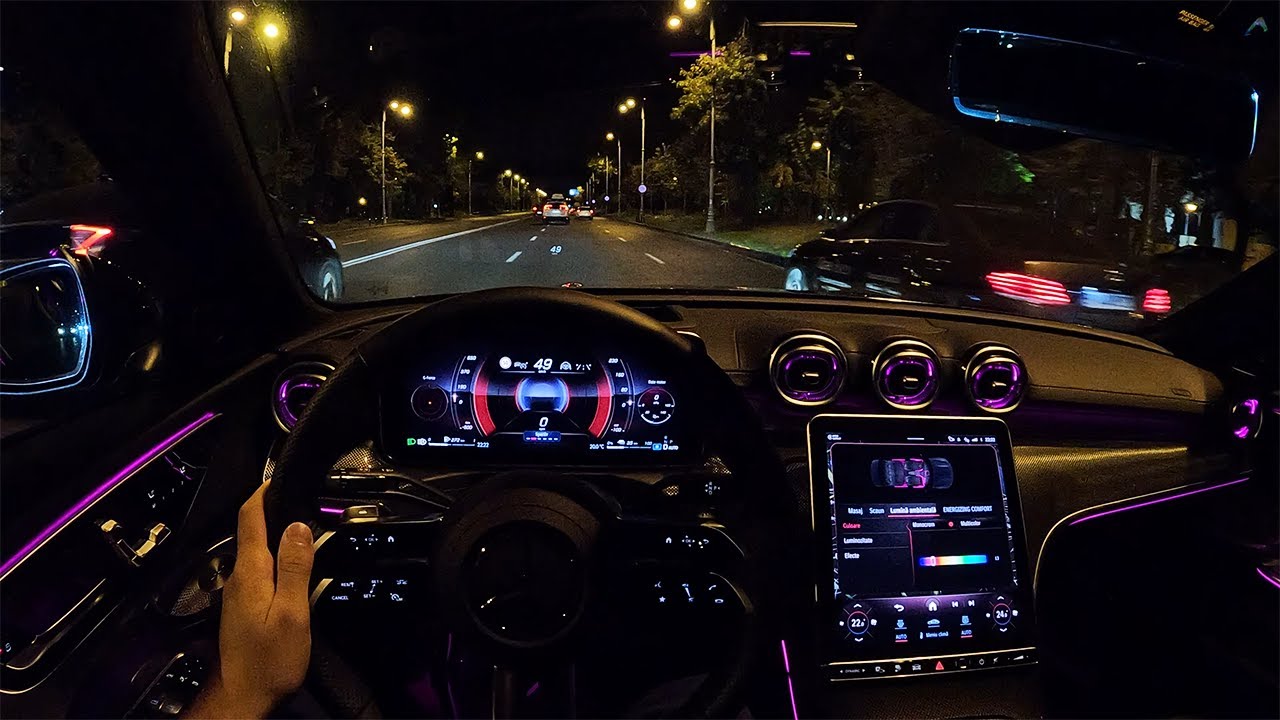 2023 Mercedes-Benz C300e 4Matic POV Night Drive (PURE DRIVING) (ASMR)