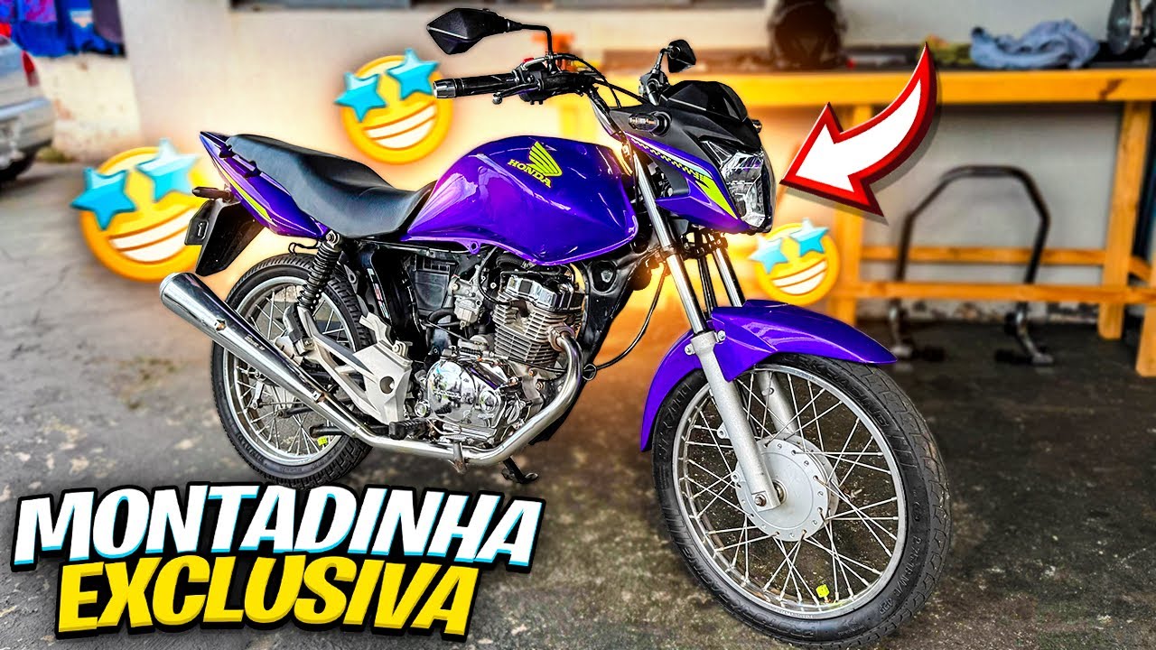 MONTEI UMA MONTADINHA PELA PRIMEIRA VEZ FAN 125 COM FRENTE DE TWISTER E COR UNICA [ FICOU LINDA ]
