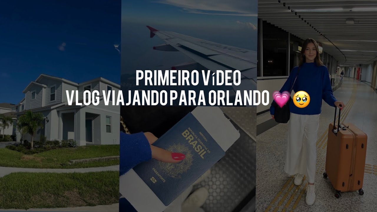 Vlog viajando pra Orlando- USA!! Primeiro vídeo 💗