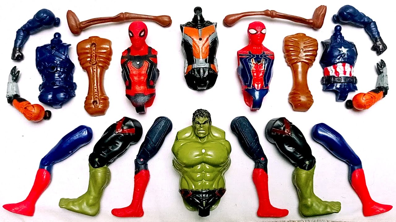 MARVEL SUPERHERO TOYS HULK SIREN HEAD CAPTAIN AMERICA SPIDER-MAN 2 ANT MAN AVENGERS ASSEMBLE TOYS