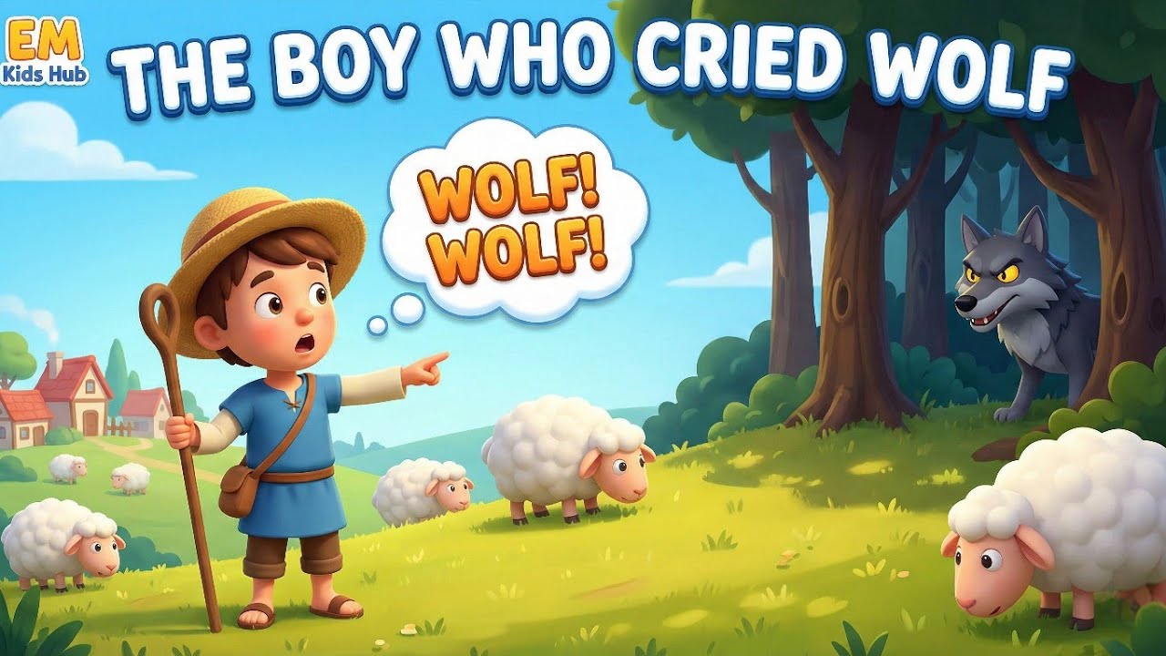 The Shepherd Boy and the Wolf | Short Story in English