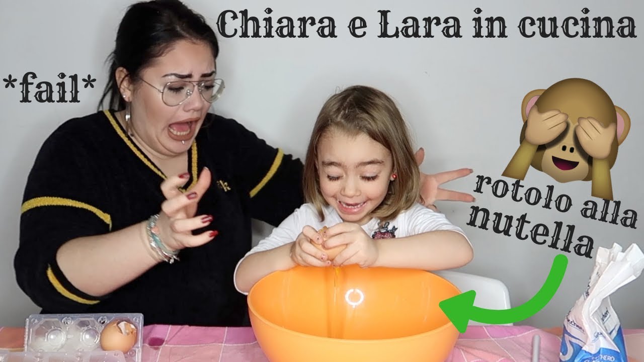 CHIARA E LARA IN CUCINA ROTOLO DI NUTELLA / chiara paradisi