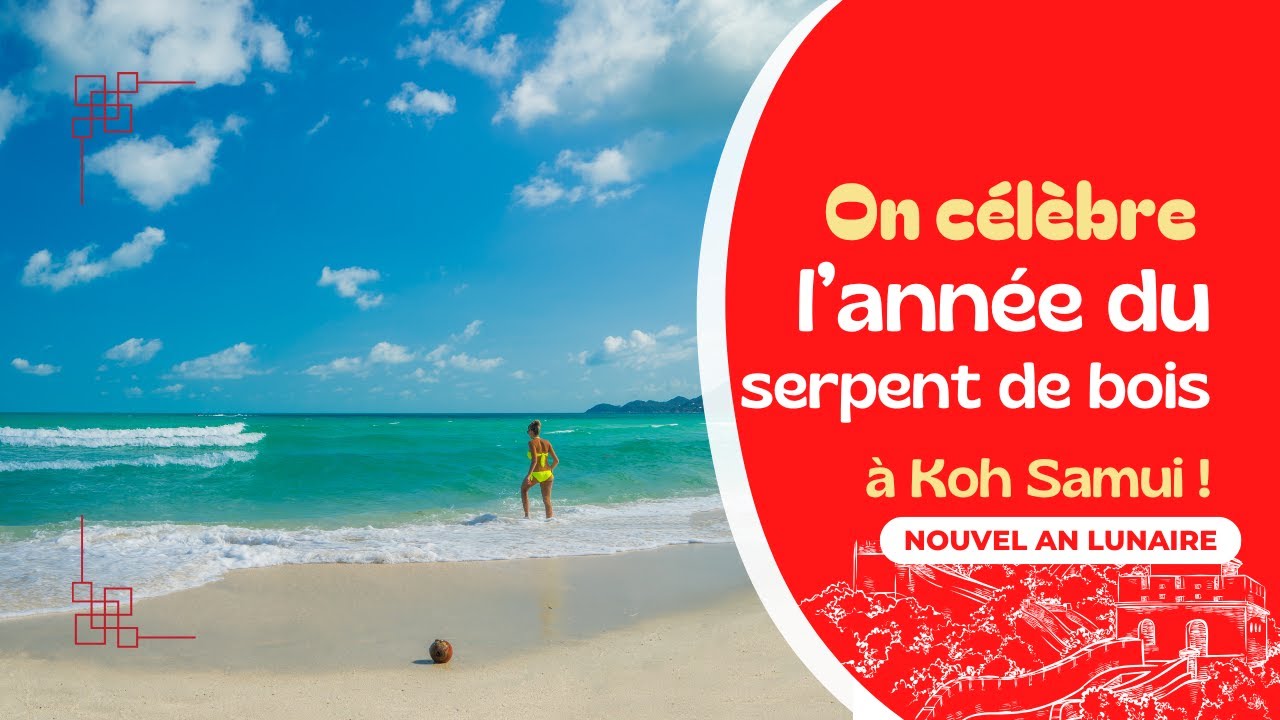#kohsamui  : la fête du nouvel an lunaire en Thaïlande ! #thailandvlog  🇹🇭🧧🏝️🐍🌝