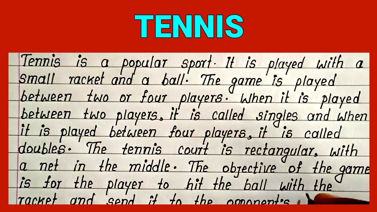 Best English Essay on Tennis | Write Simple Easy and Short English Essay on Tennis