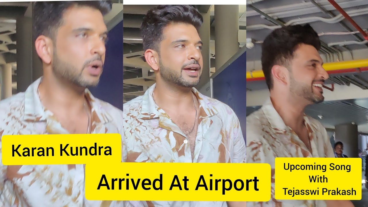 Karan Kundra Arrived At Mumbai Airport After Complete upcoming Song With Tejasswi Prakash ❤️❤️