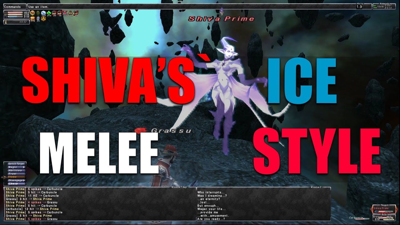 FFXI *Classic Melee* Shiva SMN/RDM 20 Trial Size Trial by Ice Fight - No Astral Flow