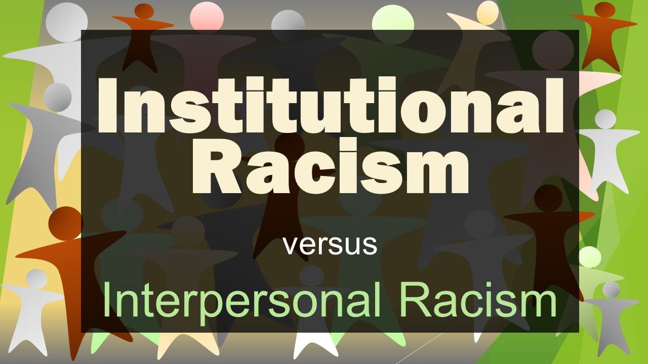 Institutional Racism (versus Interpersonal Racism)