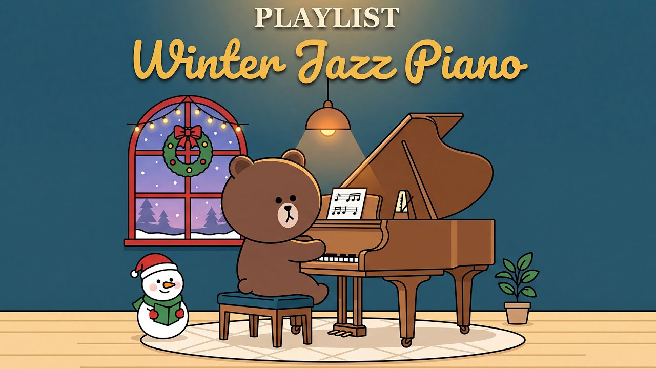 [Playlist] 눈 내리는 밤, 피아노 소리에 머무는 시간 🎹❄️ Winter Cozy Jazz Piano
