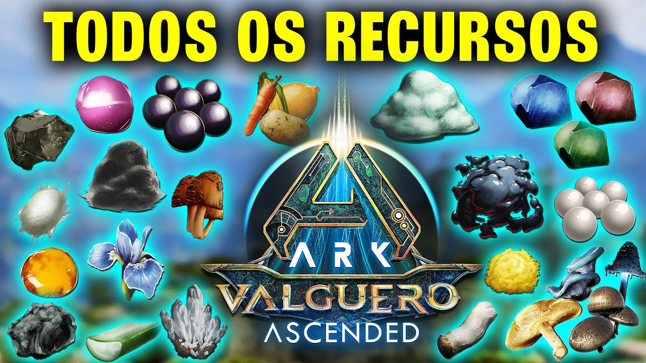 LOCALIZAÇÃO DE TODOS OS RECURSOS NO MAPA VALGUERO! Ark: Survival Ascended!
